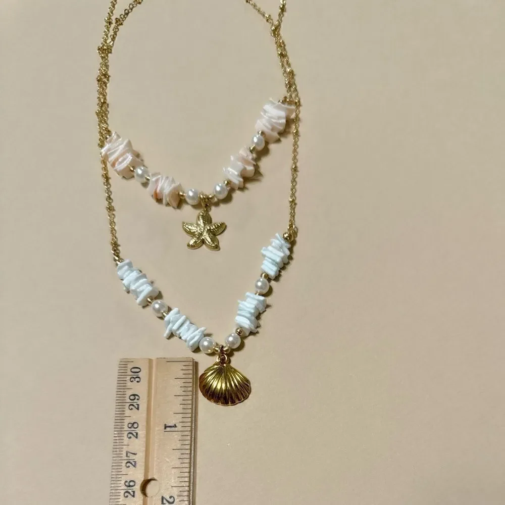 Starfish beaded necklace N615